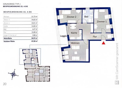 Geschmackvolle, neuwertige 3-Raum-Dachgeschosswohnung mit Balkon und EBK (unmöbliert)