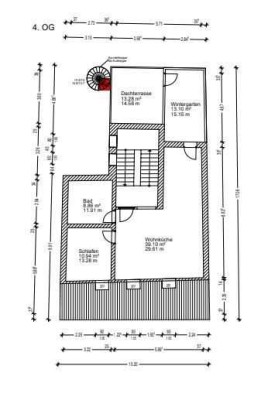 Gemütliche DG 2-Zimmer mit Laminat und Dachterreasse in zentraler Lage!