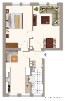 Renovierte 2-Zimmerwohnung mit großer Wohnküche - Tageslichtbad / Echtglasdusche