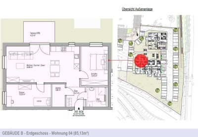 Großzügige Terrassenwohnung mit 75m² Garten und zwei Schlafzimmern!