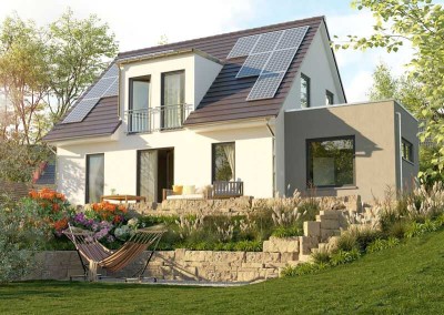 Hier beginnt Ihre Zukunft – Ihr Zuhause, individuell geplant und Stein auf Stein massiv gebaut.