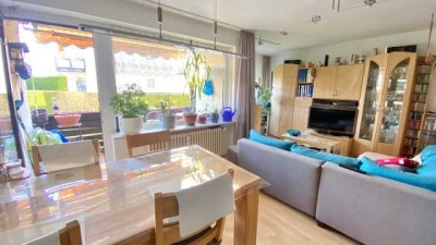 Vermietete 2-Zi.-Wohnung im EG mit Balkon und Gartennutzung.