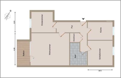 Helle 3-Zimmer-Wohnung mit Balkon im 2. OG in Bergisch Gladbach