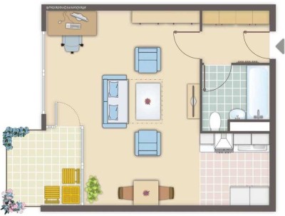 1-Zi-Wohnung mit Balkon in bester Lage ab sofort