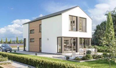 GERADLINIGES DESIGNHAUS FÜR SCHMALE GRUNDSTÜCKE