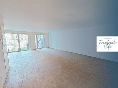 Moderne 2-Zimmer-Terrassenwohnung mit Einbauküche im Neubauquartier 'Großherzog-Friedrich-Höfe'