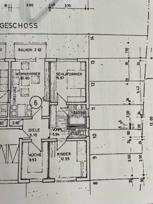 Schöne 3ZKB Wohnung im EG mit Balkon und großen Kellerraum sowie Garage