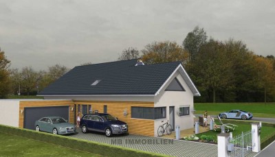 Bungalow in Düsseldorf - Stockum inkl. Grundstück, Fußbodenheizung, freie Planung, schlüsselfertig.