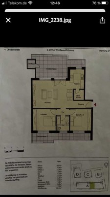 3-Zimmer-Penthouse Wohnung  Darmstadt Stadtmitte