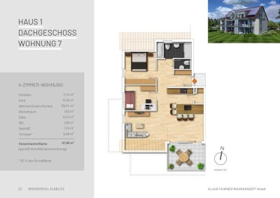 Einziehen und wohlfühlen! Durchdachte 3,5 Zi.-Wohnung im  Dachgeschoss Haus 1 Wohnung 7