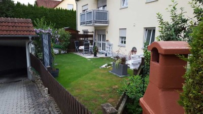 Gepflegte 3-Zimmer-EG-Wohnung mit Gartenanteil und Terrasse in Bobingen