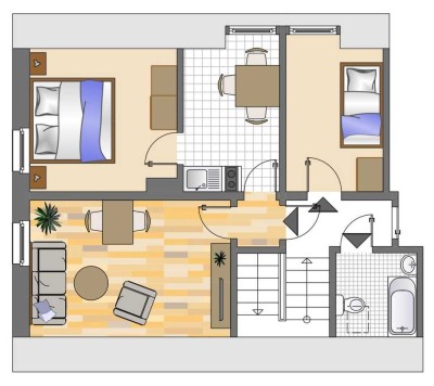 Tolle 3 Zimmer-Wohnung im Dachgeschoss Wetter Altwetter!