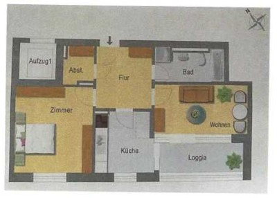 Moderne, helle, ruhige 2-Zimmer-Wohnung mit Loggia in Freiburger Energieeffizienzhaus