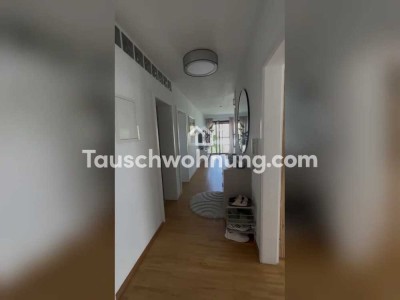 Tauschwohnung: 3 Zimmer wohnung mit Balkon, Garten und Garage
