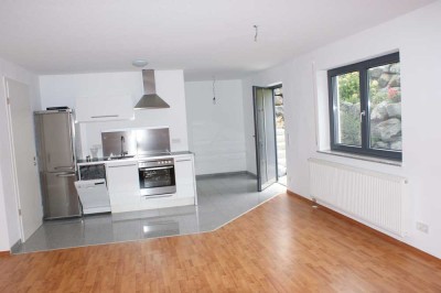 Sehr schönes, geräumiges 1-Zimmer-Souterrain-Studio, 48 qm mit Terrasse und EBK in Ulm