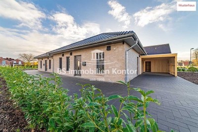 Ostrhauderfehn! Schlüsselfertige Neubau-Bungalow mit Terrasse und Gartenanlage in ruhiger Wohnlage!