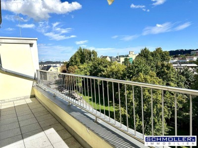 Helle 3-Zimmer-Wohnung mit Balkon und Terrasse im Herzen von Wels