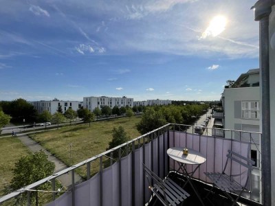 Lichtdurchflutete und stilvoll ausgestattete Dreizimmerwohnung mit fantastischem Weitblick