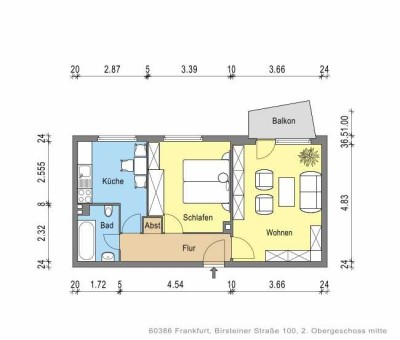 Renovierte 2 Zimmerwohnung mit Balkon