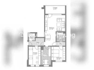 Tauschwohnung: Helle 3,5-Zimmer-Wohnung mit 2 Bädern und Balkon in Langen