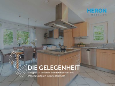 DIE GELEGENHEIT - Energetisch saniertes Zweifamilienhaus mit großem Garten in Schwieberdingen