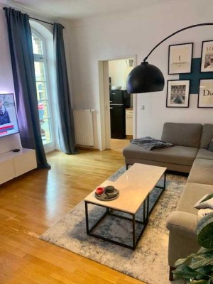 +Quartier Siebengrün in Gohlis+ Top sanierte 2-Raum-Wohnung mit Balkon, Garten, Parkett