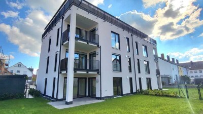 +++NU-Burlafingen, 
3-Zi.-Mietwohnung, 
89,51 m² Wfl., 
EG, großer Garten, 
Küche, 2 TG-Stpl.+++