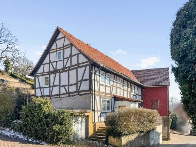 Preis auf Anfrage: charmantes Fachwerkhäuschen mit Scheune in Bebra/Solz