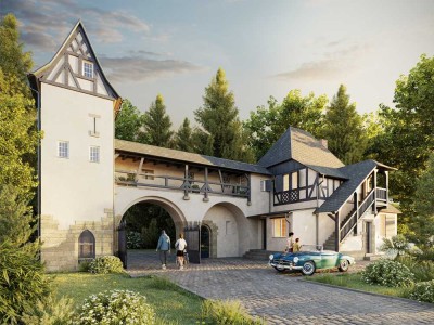 Historischer Charme trifft stilvolles Interieur: Exklusive Loggia-Wohnung am Machnower See