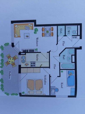 Geschmackvolle, gepflegte 3-Zimmer-Wohnung mit geh. Innenausstattung mit Balkon und EBK