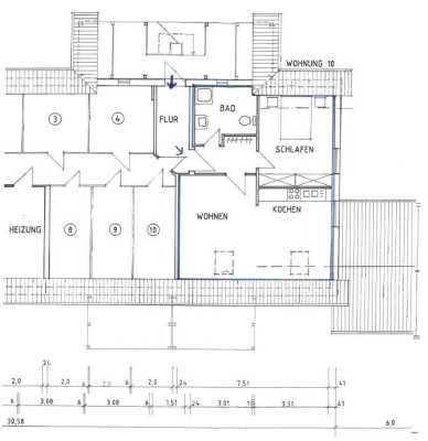 Helle 2-Zimmer Dachgeschosswohnung in Röbel/Müritz