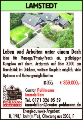 21769 Lamstedt - Familie, Arbeiten, Bauen - viele Optionen auf großem Grundstück im Ortskern