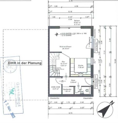 Idyllisches Grundstück  mit projektierten Doppelhaushälfte im Hirtenweg in Eberbach in Hanglage.