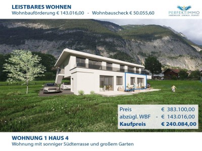 Fantastische Gartenwohnung: Bezugsfertiger Neubau, wohnbaugefördert!