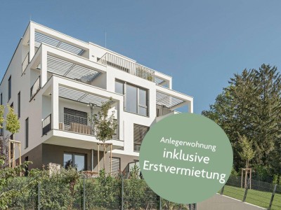 RESERVIERT - floé 225 - Anlegerwohnung - 2-Zimmer-Wohnung mit Balkon und kleinem Garten