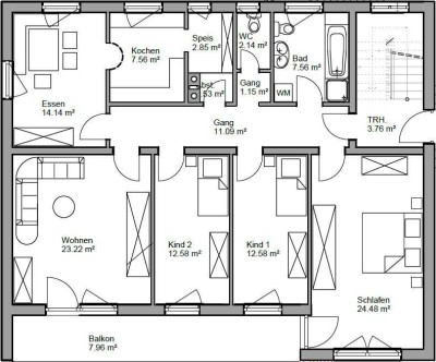 Frisch sanierte 5-Zimmer-Wohnung mit Balkon in Mainburg- Sandelzhausen