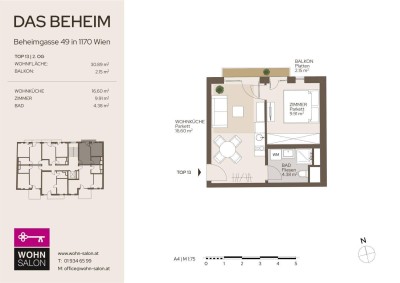 KOMPAKTE 2-ZIMMER WOHNUNG MIT NORD-BALKON