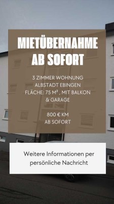 Helle 3-Zimmer Wohnung mit Balkon in Albstadt