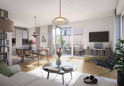 3 Zimmer - Neubauwohnung mit Südwestbalkon