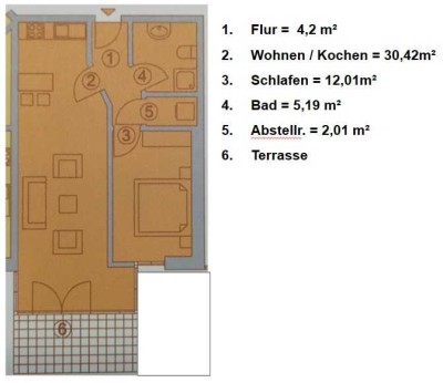 Ansprechende und gepflegte 2-Zimmer-EG-Wohnung mit Balkon und EBK in Drochtersen