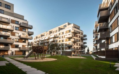 5 IN 22: Drei-Zimmer-Wohnung mit ca. 53 m² Terrasse inkl Gym &amp; Sauna - 1220 Wien zur Miete