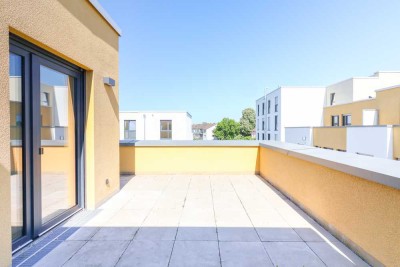 *ERSTBEZUG!* Großzügige 3-Zi-Wohnung auf 106m² mit toller Dachterrasse im "salt & river"