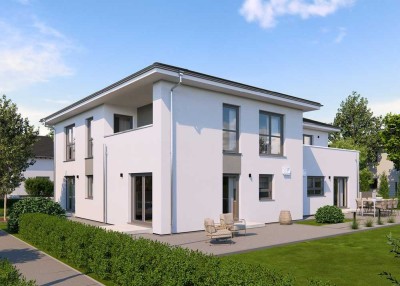 Mehrfamilien Stadtoase mit Penthouse und Walmdach - massa machts möglich