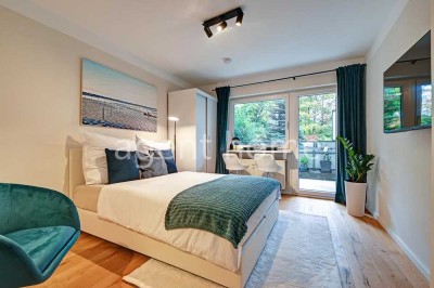 MÖBLIERT - WOHNEN IM GRÜNEN - Modernes 1-Zimmer-Studio mit Balkon