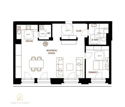 Erstbezug: 2 Zimmer Apartment im Erdgeschoss stilvoll und hell