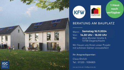 16.11. ab 14.30 Uhr *Das letze Haus mit Gärtle 100 qm für Ihre Familie, als QNG Haus förderfähig *