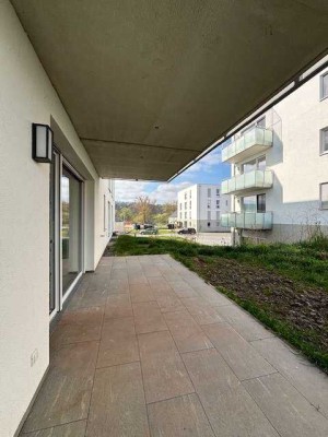 Helle 2-Zimmer-Wohnung mit Terrasse - im Neubaugebiet
