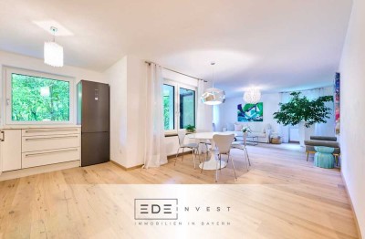 Wohnen im Grünen – stilvolle 4-Zimmer-Erdgeschosswohnung mit Südterrasse und Balkon