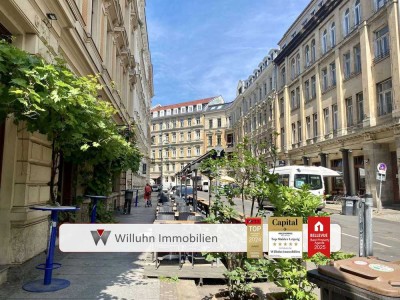 Leipzig Zentrum: Denkmalwohnung mit großem Balkon und Aufzug