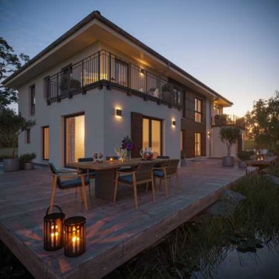 Mit Freunden Tür an Tür